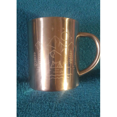 Nerez hrnek - Motiv hory