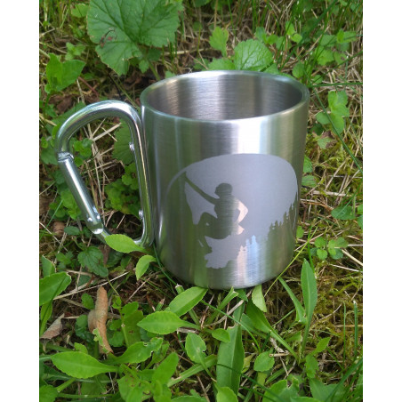 Hrnek s karabinou - Horolezkyně