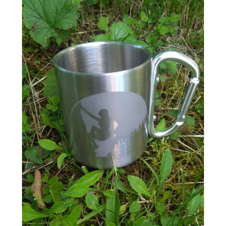 Hrnek s karabinou - Horolezkyně