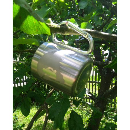 Hrnek s karabinou - Horolezkyně