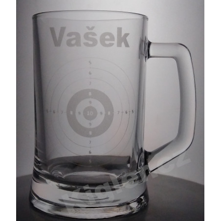 Půllitr s terčem - ideální dárek pro příznivce střelných zbraní