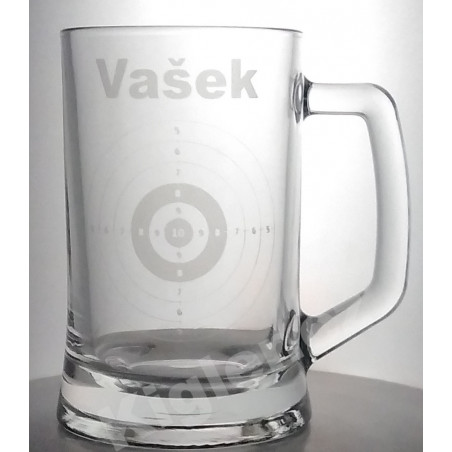 Půllitr s terčem - ideální dárek pro příznivce střelných zbraní