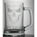 Metalový půllitr s lebkou - dárek pro příznivce tvrdé hudby