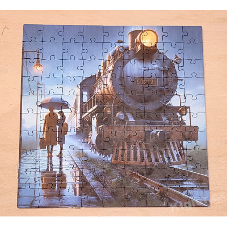Dřevěné puzzle Vlak na nástupišti