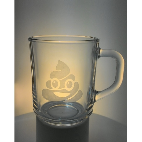 Skleněný hrneček Poop