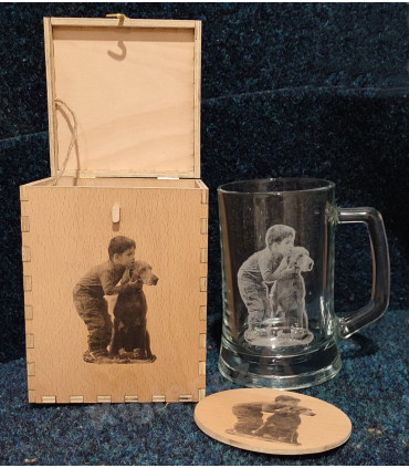 Dárková sada s pískovaným půllitrem - Váš vlastní nápad převedeme na originální dárek