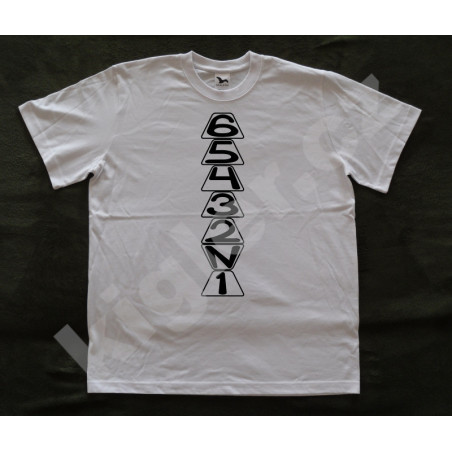 Motorkářské tričko bílé 1N23456 - šikmé