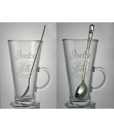 Sklenice na latte s vlastním nápisem, obrázkem nebo jménem – originální dárek