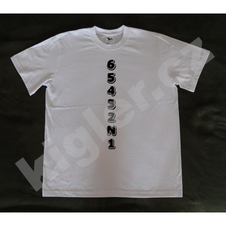 Motorkářské tričko bílé 1N23456 - verze 1