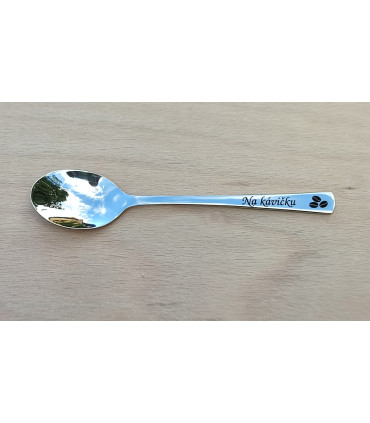 Nerezová lžička na kávu a čaj s gravírováním na přání – jméno, text nebo obrázek