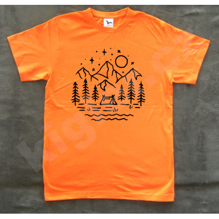Turistické tričko - stanování